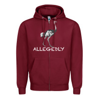 Burgundy allegedly Zipper Hoodie - Bettercallsaul