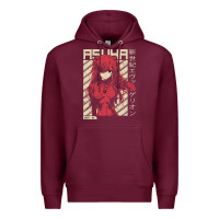 Burgundy asuka evangelion Premium Hoodie - ArtMosaic