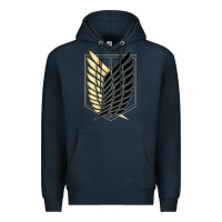 Navy Shingekis no kyojinn Premium Hoodie - ArtMosaic