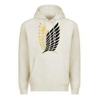 Oatmeal Heather Shingekis no kyojinn Premium Hoodie - ArtMosaic