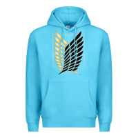 Ocean Blue Shingekis no kyojinn Premium Hoodie - ArtMosaic
