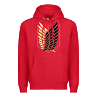 Red Shingekis no kyojinn Premium Hoodie - ArtMosaic