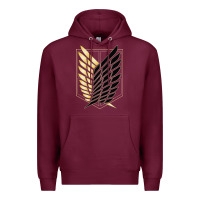 Burgundy Shingekis no kyojinn Premium Hoodie - ArtMosaic