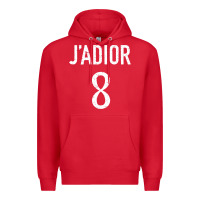 Red j’adior 8 Premium Hoodie - ArtMosaic