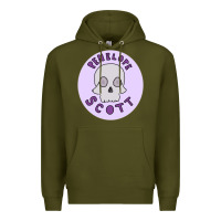 Army Green Penelope Scott Skeleton Premium Hoodie - ArtMosaic