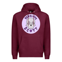 Burgundy Penelope Scott Skeleton Premium Hoodie - ArtMosaic