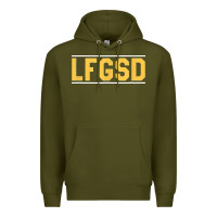 Army Green Exclusive Brown LFGSD Official Fun Design T Shirt Premium Hoodie - ArtMosaic
