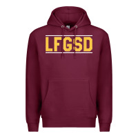 Burgundy Exclusive Brown LFGSD Official Fun Design T Shirt Premium Hoodie - ArtMosaic