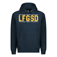 Navy Exclusive Brown LFGSD Official Fun Design T Shirt Premium Hoodie - ArtMosaic