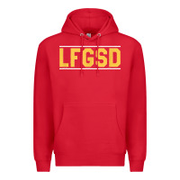 Red Exclusive Brown LFGSD Official Fun Design T Shirt Premium Hoodie - ArtMosaic