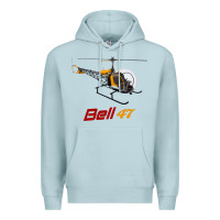 Blue Mist bell 47 helicopter Premium Hoodie - ArtMosaic