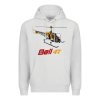Dove Grey bell 47 helicopter Premium Hoodie - ArtMosaic