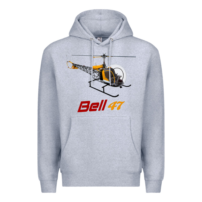 Bell 47 Helicopter Premium Hoodie by ArtMosaic | Teevron