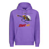 Purple bell 47 helicopter Premium Hoodie - ArtMosaic