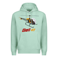 Seafoam bell 47 helicopter Premium Hoodie - ArtMosaic