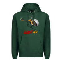 Sports Green bell 47 helicopter Premium Hoodie - ArtMosaic