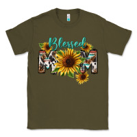 Army Green Blessed mom Mother's Day Classic Tee - FaDigitalArtStudio