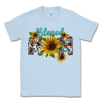 Dusty Blue Blessed mom Mother's Day Classic Tee - FaDigitalArtStudio