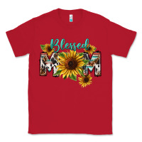 Red Blessed mom Mother's Day Classic Tee - FaDigitalArtStudio