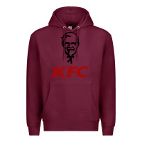 Burgundy k.f.c-restaurant Premium Hoodie - ArtMosaic