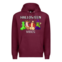 Burgundy halloween vibes dick tie dye hippie retro lazy costume Premium Hoodie - ArtMosaic