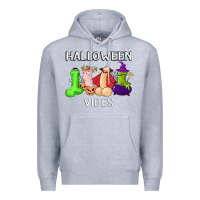 Heather Grey halloween vibes dick tie dye hippie retro lazy costume Premium Hoodie - ArtMosaic