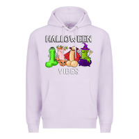 Lilac halloween vibes dick tie dye hippie retro lazy costume Premium Hoodie - ArtMosaic
