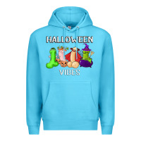 Ocean Blue halloween vibes dick tie dye hippie retro lazy costume Premium Hoodie - ArtMosaic