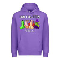 Purple halloween vibes dick tie dye hippie retro lazy costume Premium Hoodie - ArtMosaic
