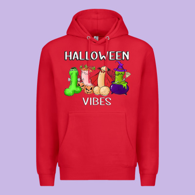 Halloween Vibes Dick Tie Dye Hippie Retro Lazy Costume Premium Hoodie Designed By Artmosaic