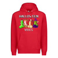 Red halloween vibes dick tie dye hippie retro lazy costume Premium Hoodie - ArtMosaic
