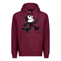 Burgundy felix the cat whistling Premium Hoodie - ArtMosaic
