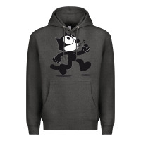 Charcoal Heather felix the cat whistling Premium Hoodie - ArtMosaic