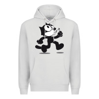 Dove Grey felix the cat whistling Premium Hoodie - ArtMosaic
