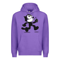 Purple felix the cat whistling Premium Hoodie - ArtMosaic