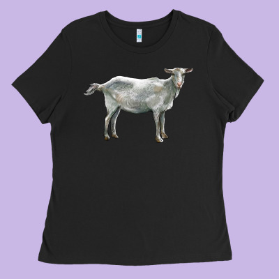 Saanen Goat Ladies Tee Designed By Lillyallendesigns