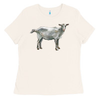 Bone saanen goat Ladies Tee - LillyAllenDesigns