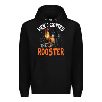 Black Here Comes The Rooster Shirt Chicken Lady Outfit 243 Premium Hoodie - ArtMosaic