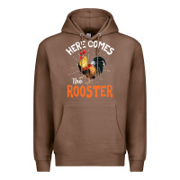 Chestnut Here Comes The Rooster Shirt Chicken Lady Outfit 243 Premium Hoodie - ArtMosaic
