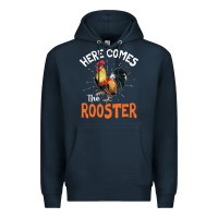 Navy Here Comes The Rooster Shirt Chicken Lady Outfit 243 Premium Hoodie - ArtMosaic