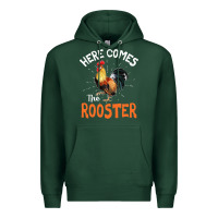 Sports Green Here Comes The Rooster Shirt Chicken Lady Outfit 243 Premium Hoodie - ArtMosaic