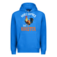 True Royal Here Comes The Rooster Shirt Chicken Lady Outfit 243 Premium Hoodie - ArtMosaic