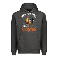 Charcoal Heather Here Comes The Rooster Shirt Chicken Lady Outfit 243 Premium Hoodie - ArtMosaic