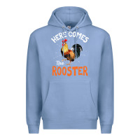 Colony Blue Here Comes The Rooster Shirt Chicken Lady Outfit 243 Premium Hoodie - ArtMosaic
