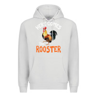 Dove Grey Here Comes The Rooster Shirt Chicken Lady Outfit 243 Premium Hoodie - ArtMosaic