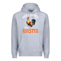 Heather Grey Here Comes The Rooster Shirt Chicken Lady Outfit 243 Premium Hoodie - ArtMosaic