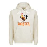 Oatmeal Heather Here Comes The Rooster Shirt Chicken Lady Outfit 243 Premium Hoodie - ArtMosaic