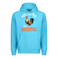 Ocean Blue Here Comes The Rooster Shirt Chicken Lady Outfit 243 Premium Hoodie - ArtMosaic