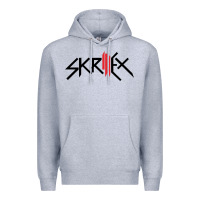 Heather Grey white skrillex Premium Hoodie - ArtMosaic