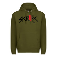 Army Green white skrillex Premium Hoodie - ArtMosaic